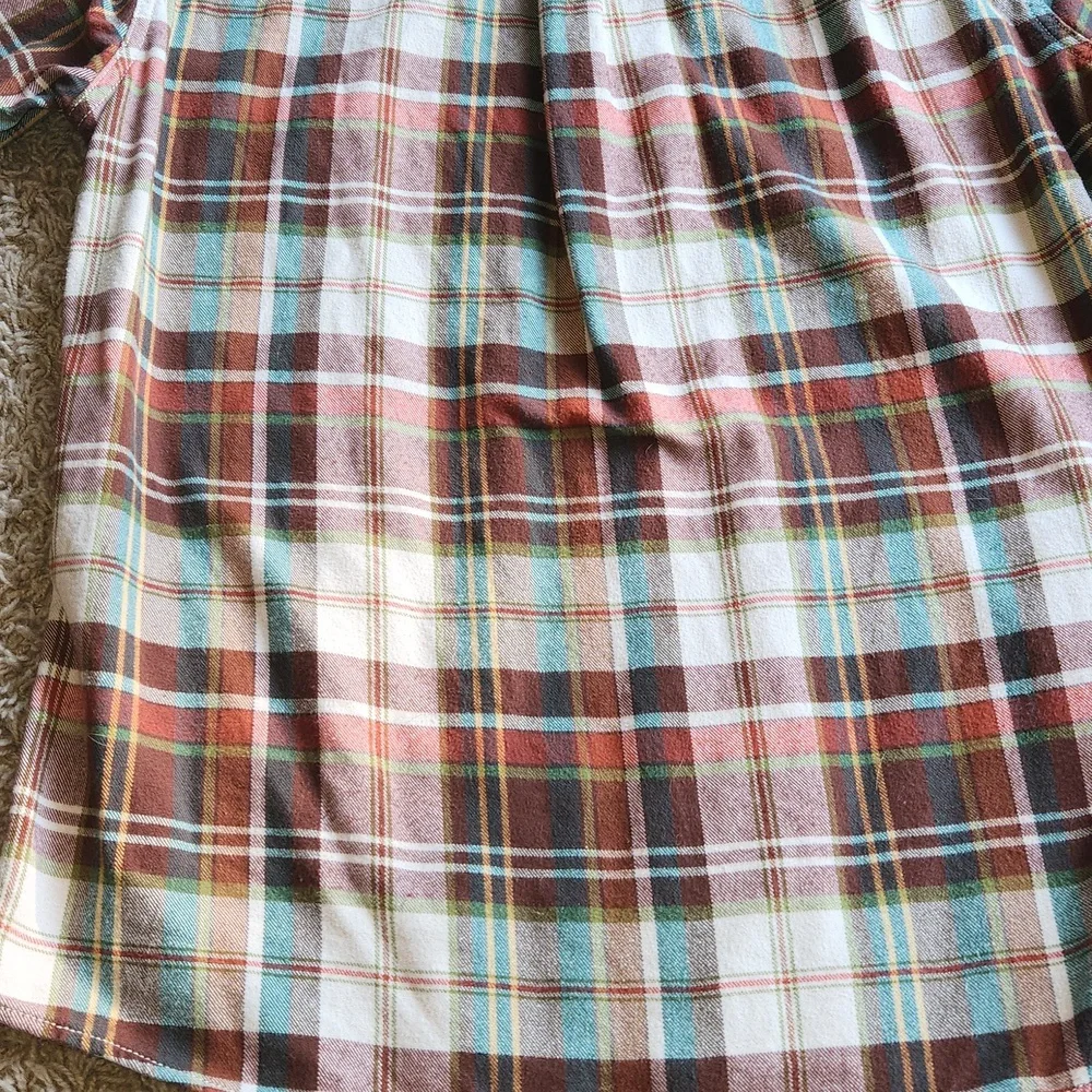 Eddie Bauer mens flannel button down plaid shirt size medium - Picture 7 of 9